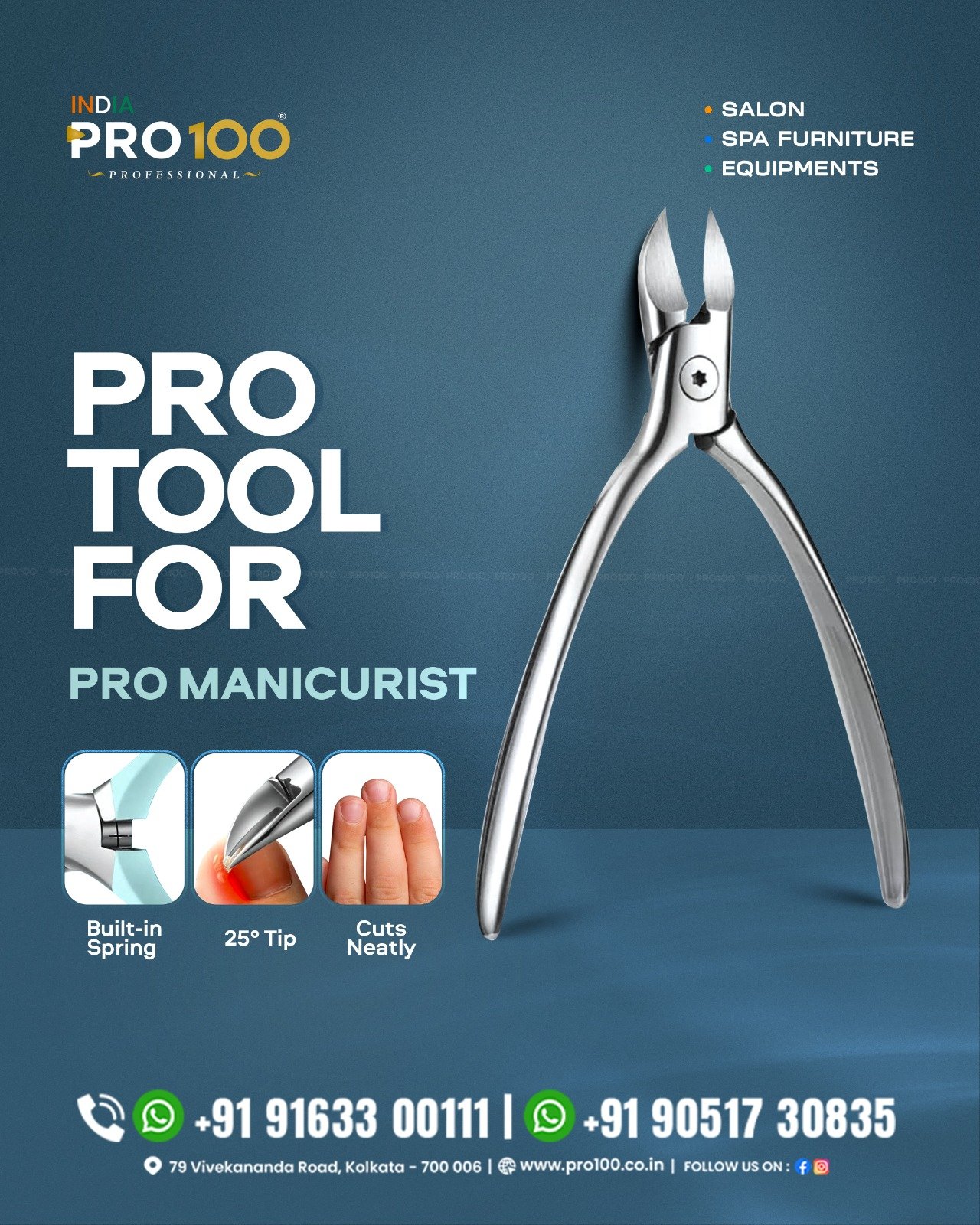 Cuticle Scissors, Extremely Sharp Nail Cutter, Ingrown Toenail Tool with Precise Grooming Blades for Manicure, Pedicure, Women & Men